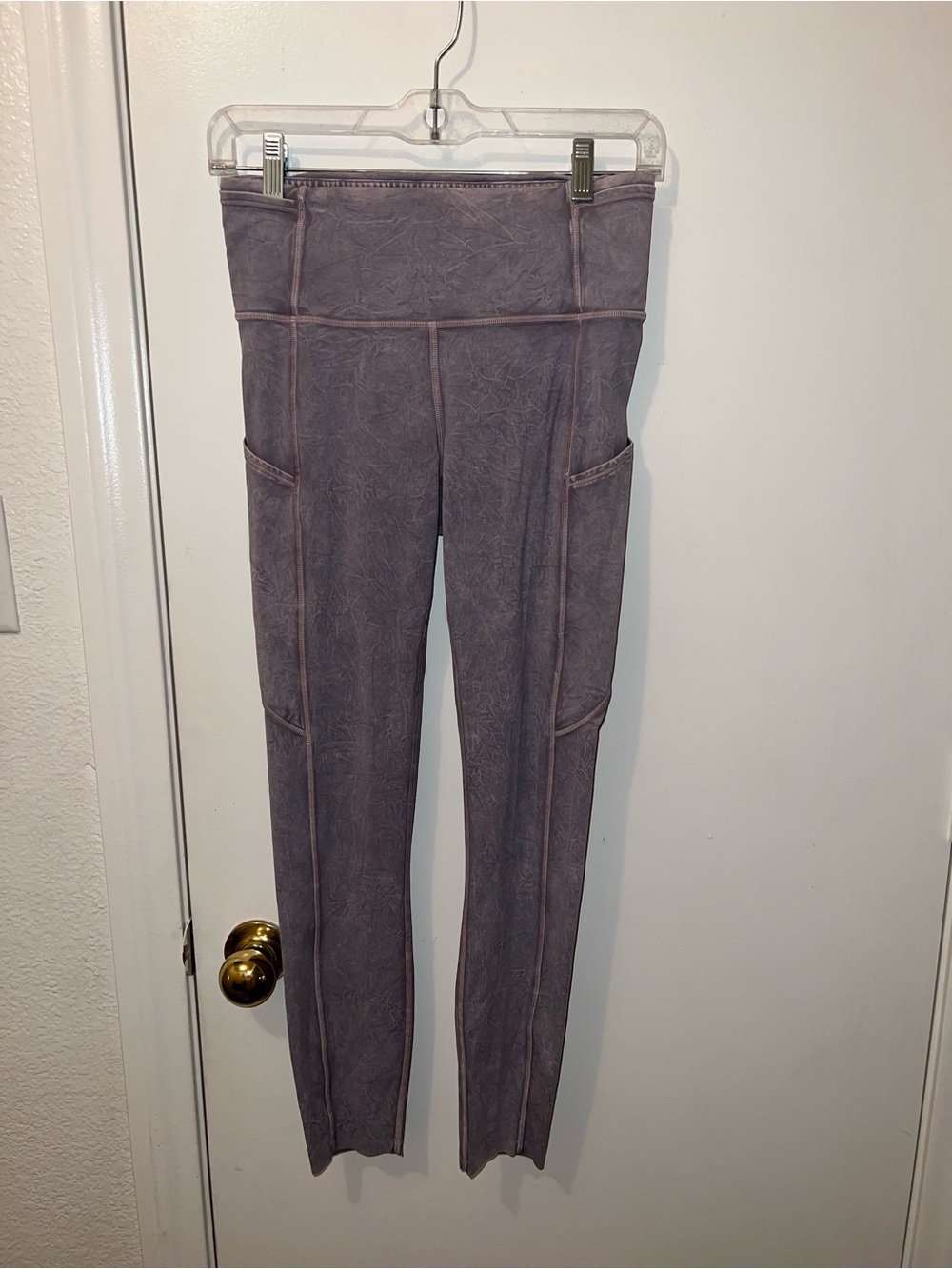 lululemon athletica Purple High-Waist Leggings with Side Pockets